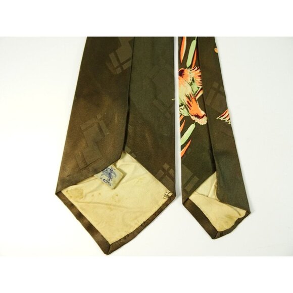Jaymore Mens Necktie Vintage Mid-Century Novelty Tie Grandpacore Duck Hunting - Picture 3 of 6